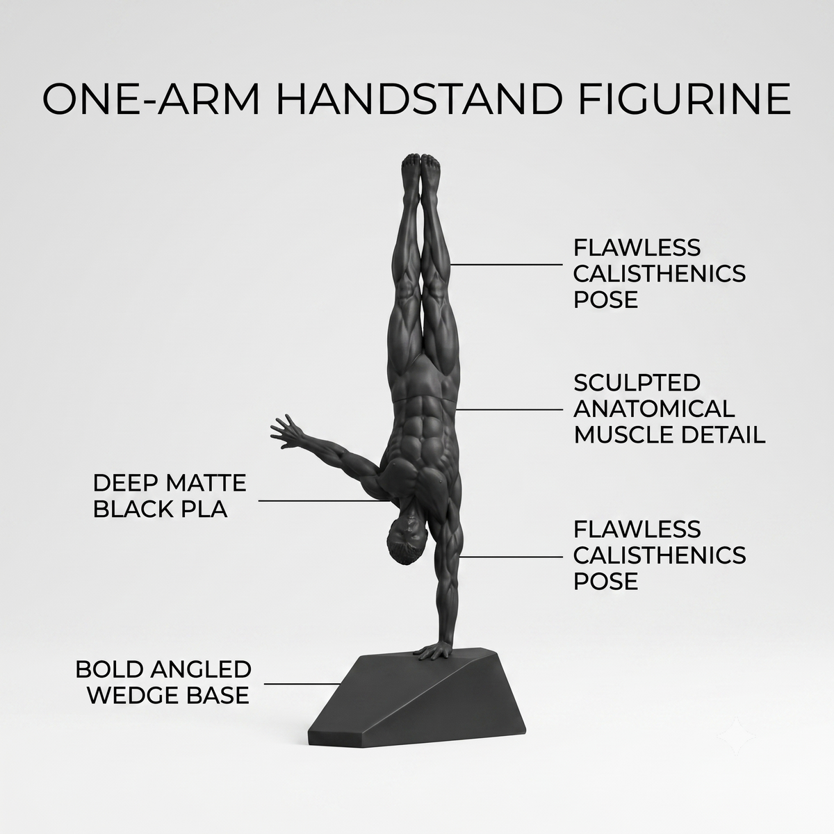 Calisthenics Man — One-Arm Handstand Premium Figurine