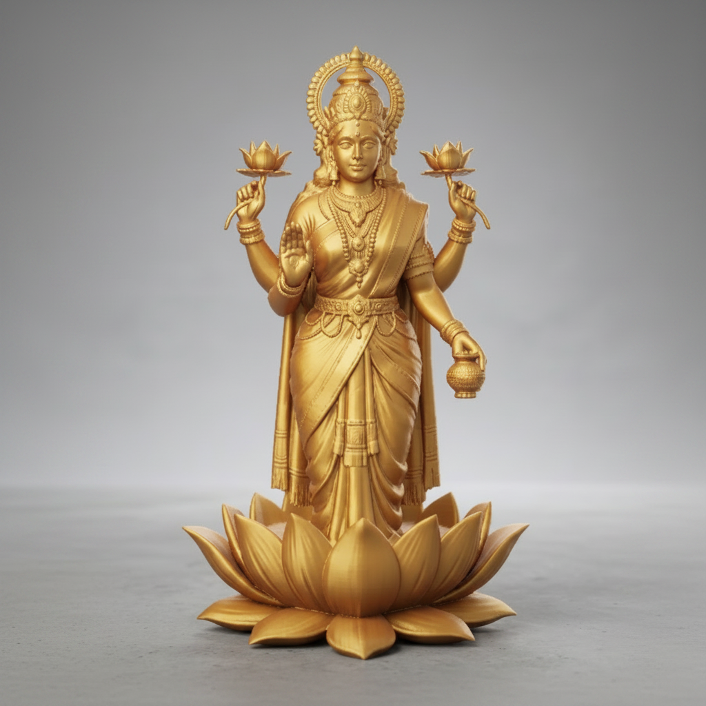 Goddess Lakshmi – Standing on Lotus