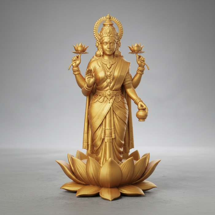 Goddess Lakshmi – Standing on Lotus