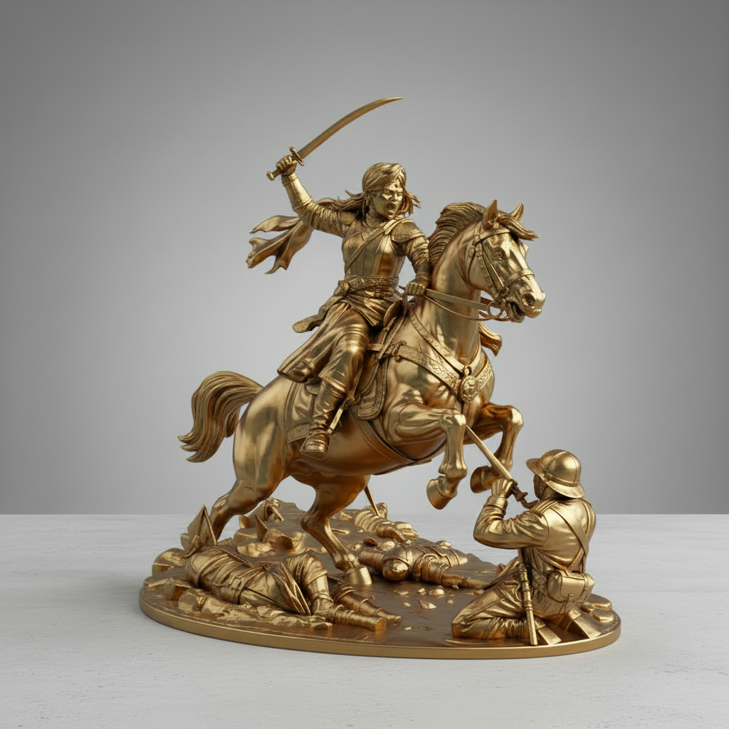 Rani Lakshmibai Battle Charge figurine