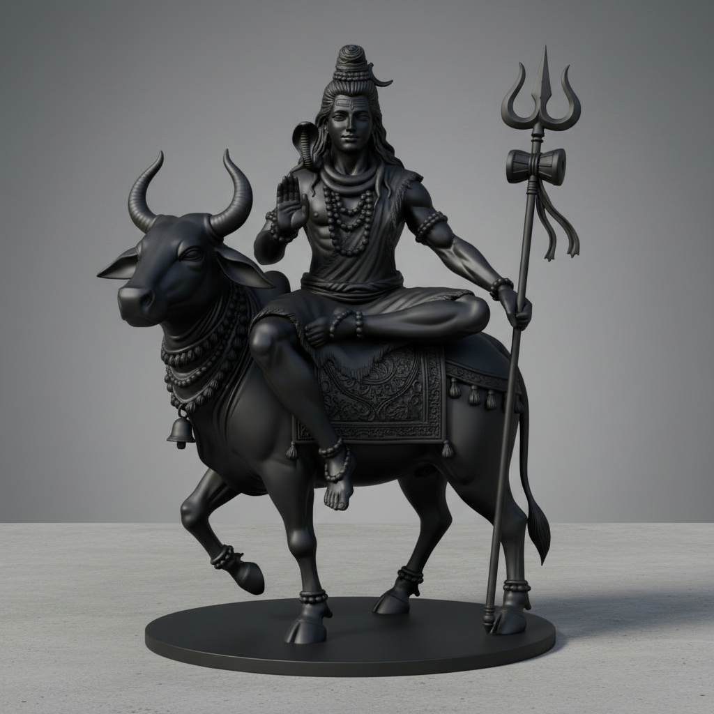 Shiva on Nandi Sculpture