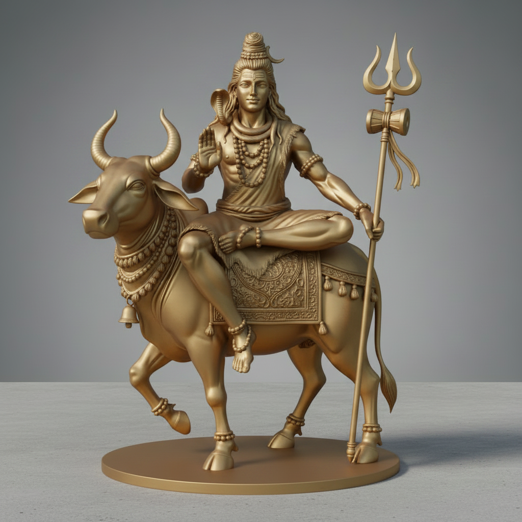 Shiva on Nandi Sculpture