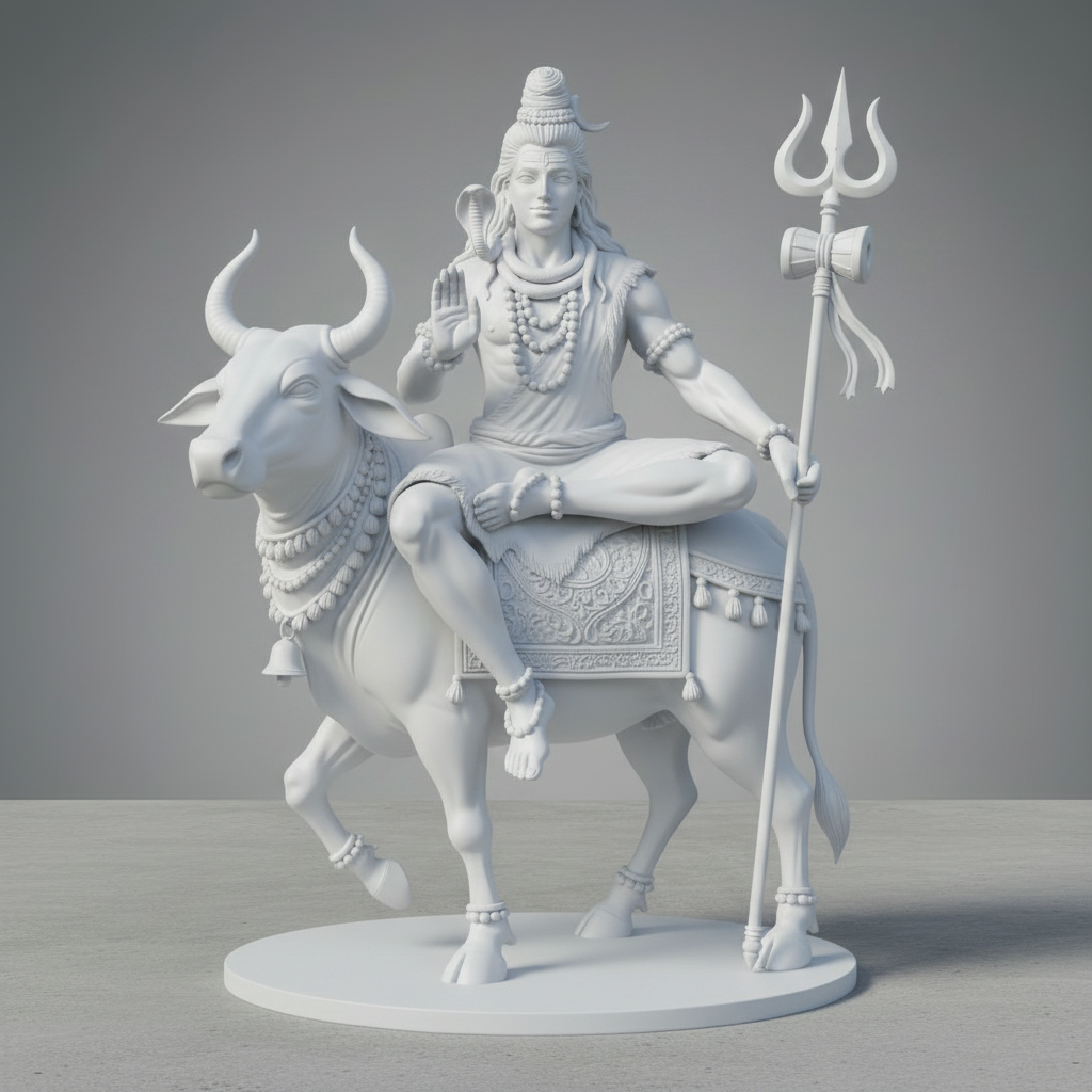 Shiva on Nandi Sculpture