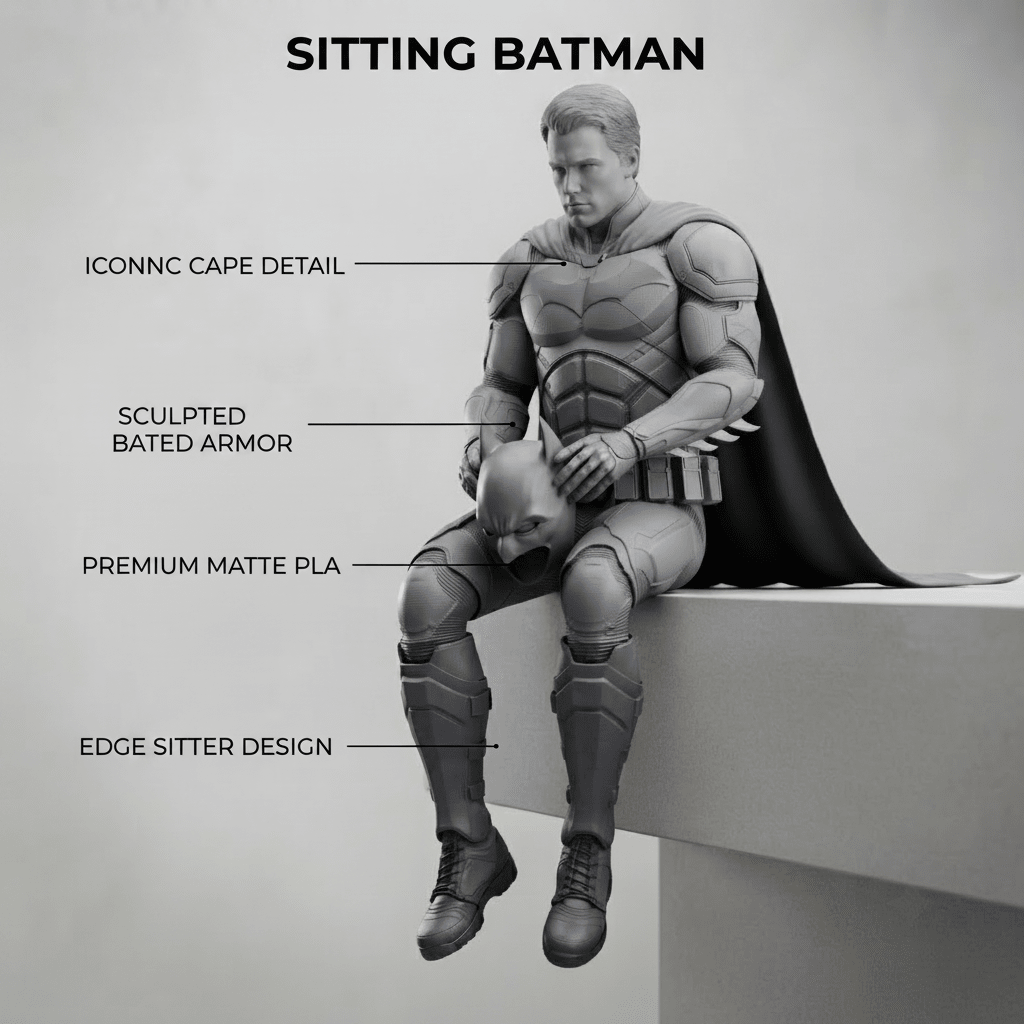 Sitting Batman - The Dark Knight Edge Sitter - Mini craftor
