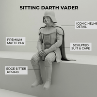 Sitting Darth Vader - Shelf & Desk Edge Sitter - Mini craftor