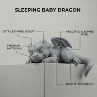Sleeping Baby Dragon - Edge Sitter - Mini craftor