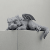 Sleeping Baby Dragon - Edge Sitter - Mini craftor