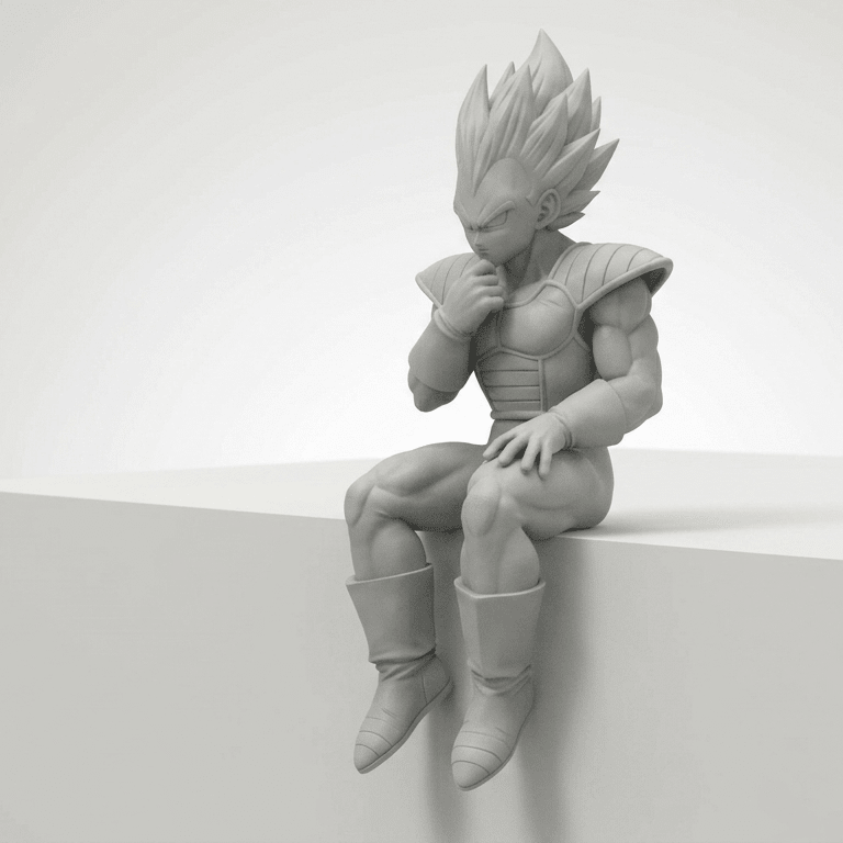 Thoughtful Vegeta - Edge Sitter - Mini craftor
