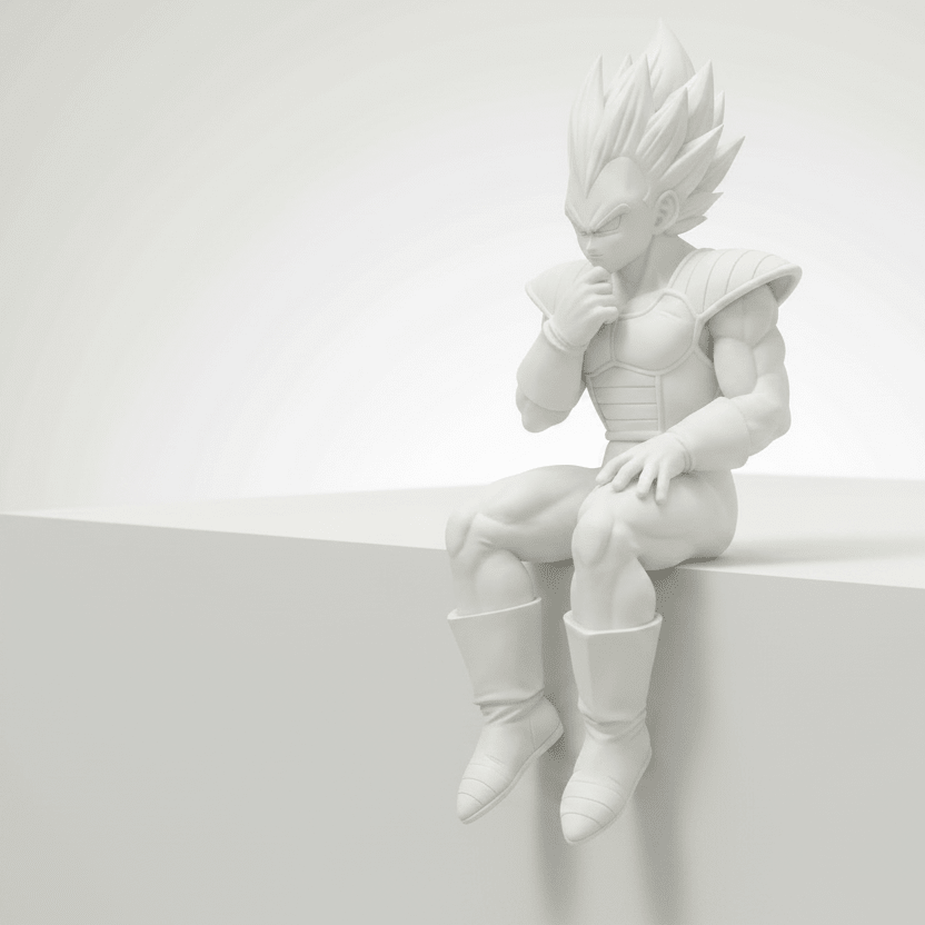 Thoughtful Vegeta - Edge Sitter - Mini craftor