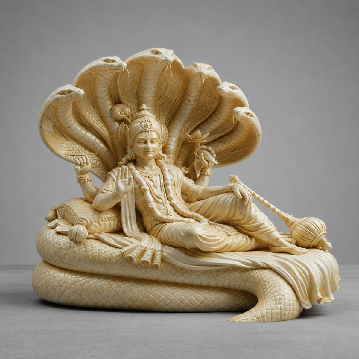 Vishnu on Shesha Naga Collectible Figurine